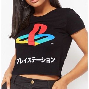 Retro PlayStation Japanese crop top
